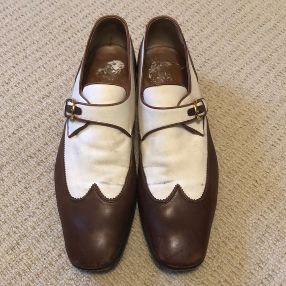 Gucci Other - Gucci Men’s Linen and Brown Leather Wingtips